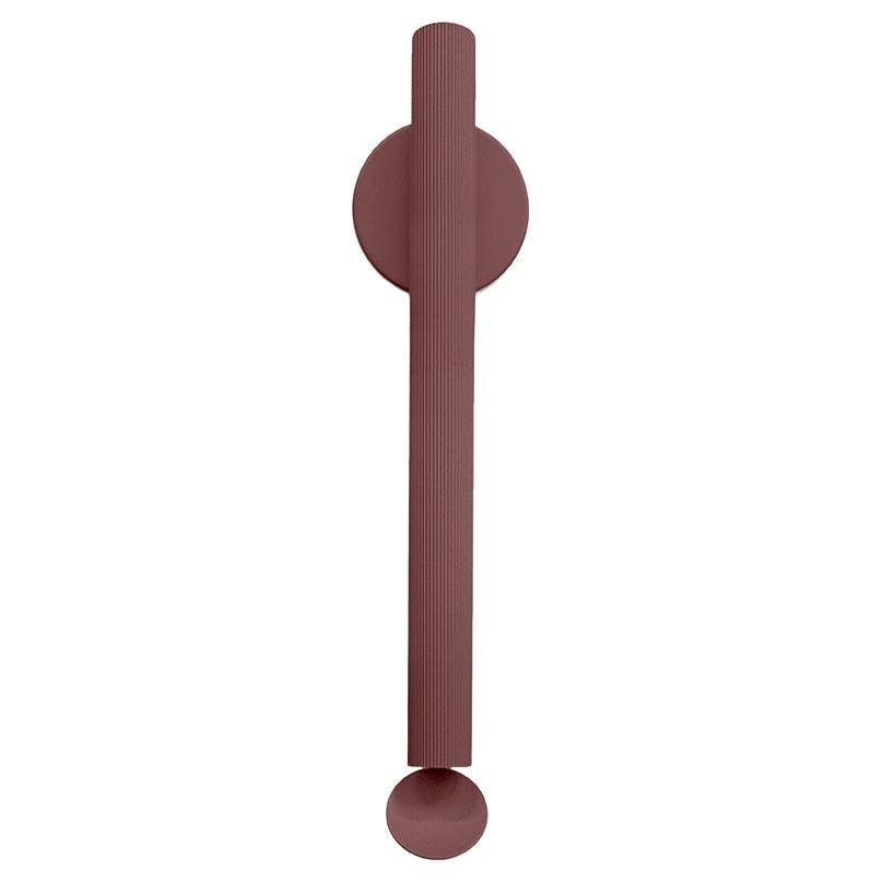 Flos Flauta Riga Medium Indoor Wall Sconce in Anodized Ruby Red