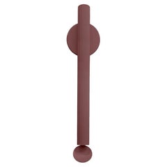 Flos Flauta Riga Medium Indoor Wall Sconce in Anodized Ruby Red