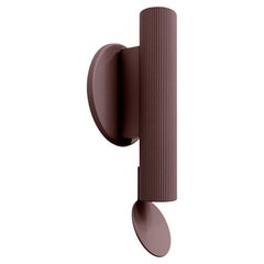 Flos Flauta Riga Small Indoor/Outdoor Wall Sconce in Dark Brown