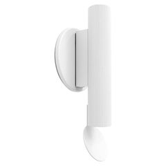 Aplique de pared pequeño para interior/exterior Flos Flauta blanco by Patricia Urquiola