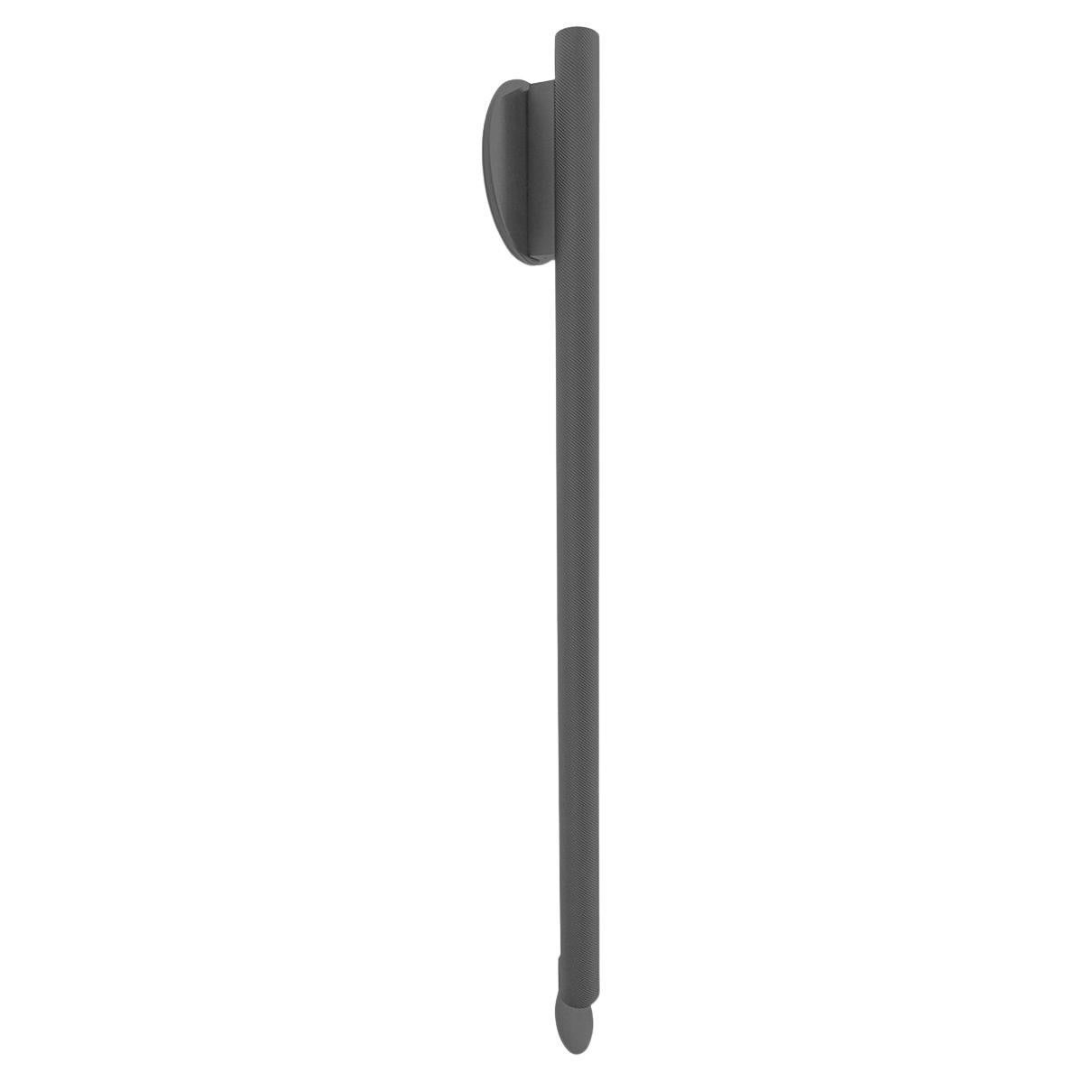 Flos Flauta Spiga 3000K Large Indoor/Outdoor Wall Sconce in Anthracite For Sale