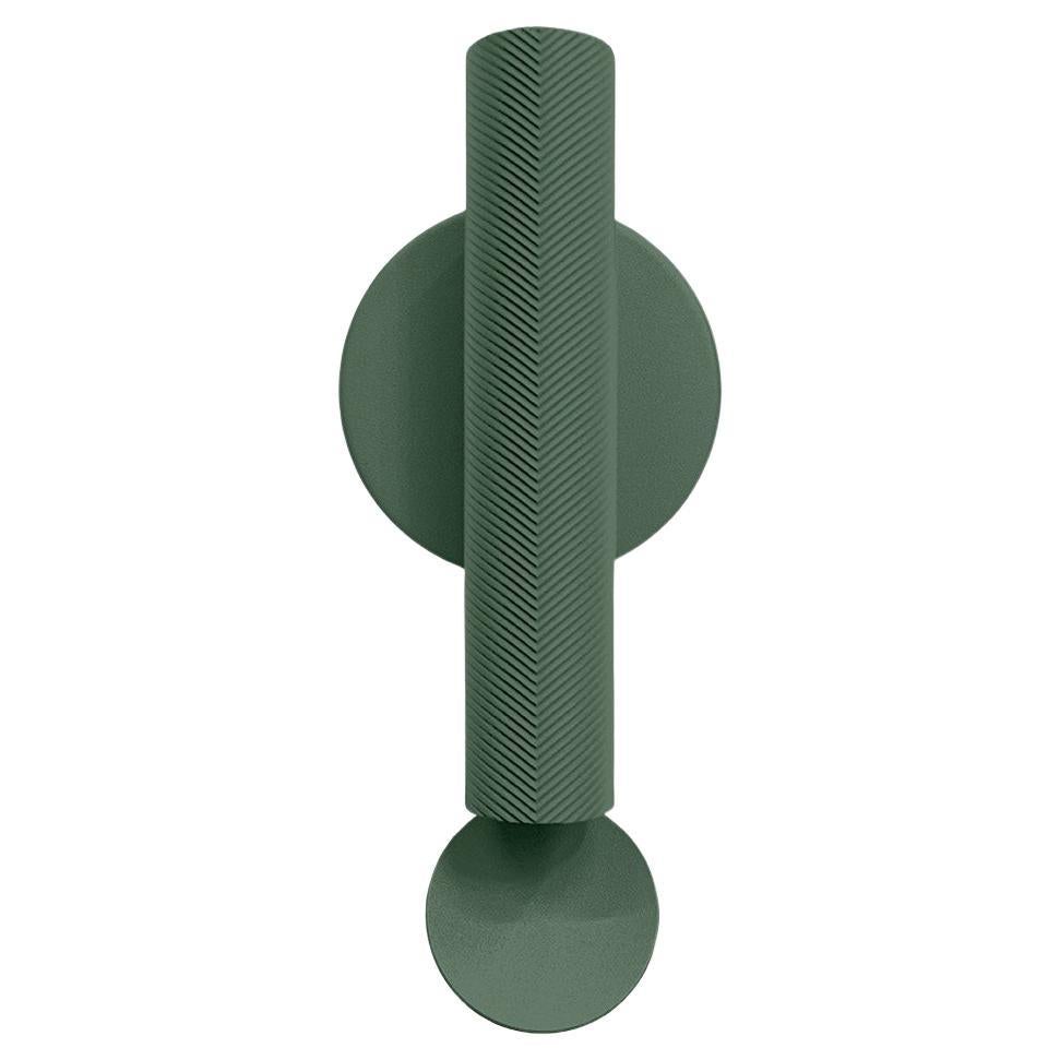 Flos Flauta Spiga 3000K Small Indoor/Outdoor Wall Sconce in Forest Green For Sale