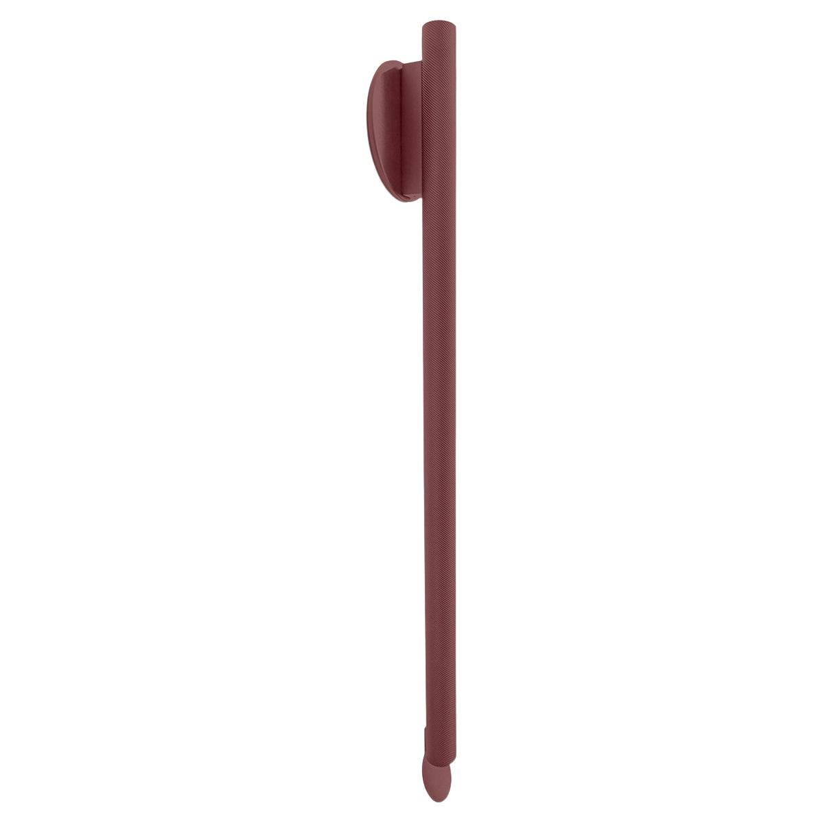Flos Flauta Spiga Large Indoor Wall Sconce in Anodized Ruby Red