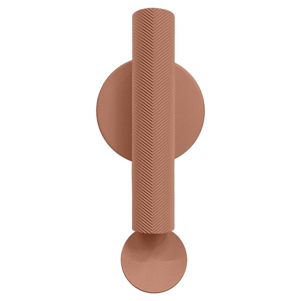 Flos Flauta Spiga Small Indoor Wall Sconce in Anodized Copper