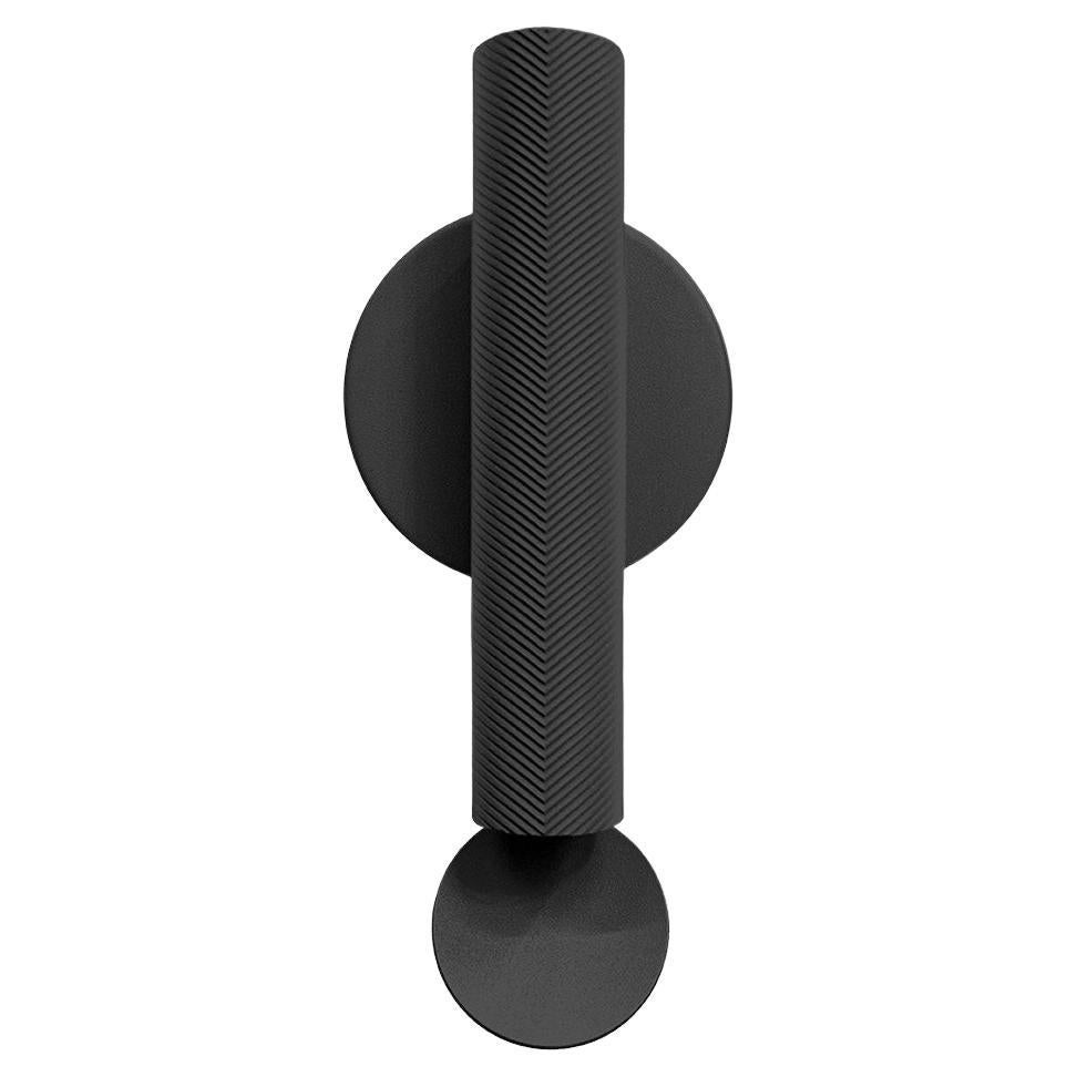 Flos Flauta Spiga Small Indoor Wall Sconce in Black by Patricia Urquiola