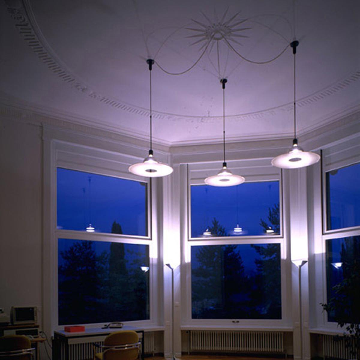FLOS Frisbi-Pendelleuchte aus Nickel von Achille Castiglioni (21. Jahrhundert und zeitgenössisch) im Angebot