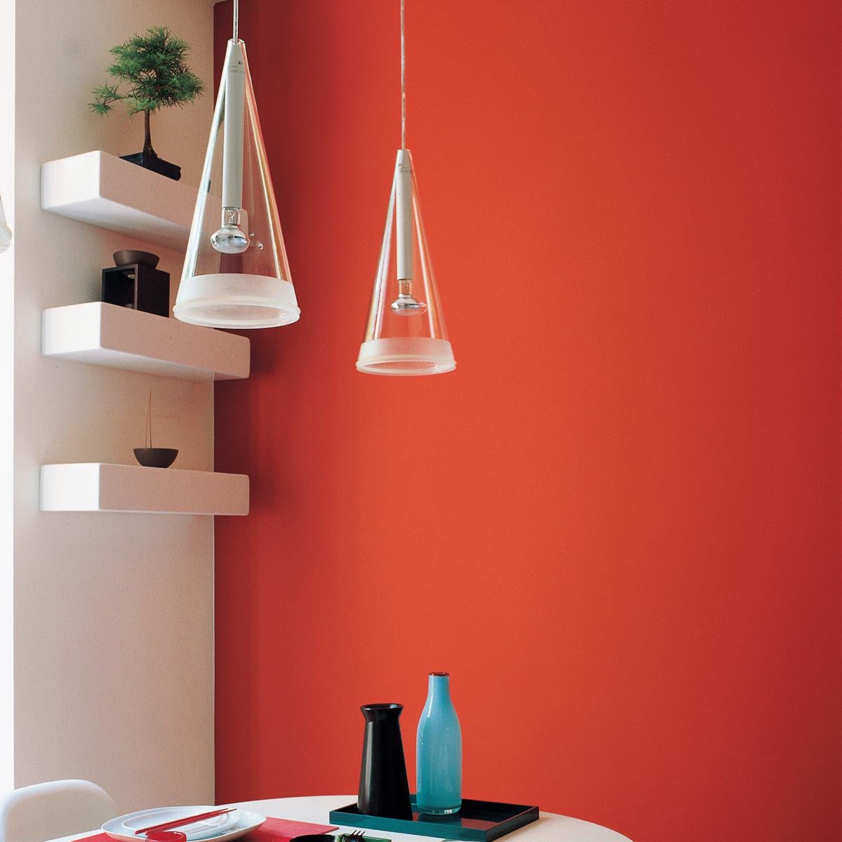 FLOS Fucsia 1 Luz Colgante con Cordón Blanco by Achille Castiglioni Italiano en venta