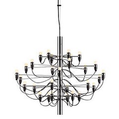 Flos Gino Sarfatti Model 2097 30 Chandelier, Italian Mid-Century Modern, Minimal