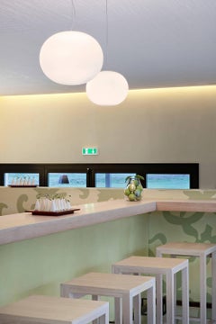 Jasper Morrison Modern Glo-Ball Flush Glass Ceiling Lamp for FLOS, in stock