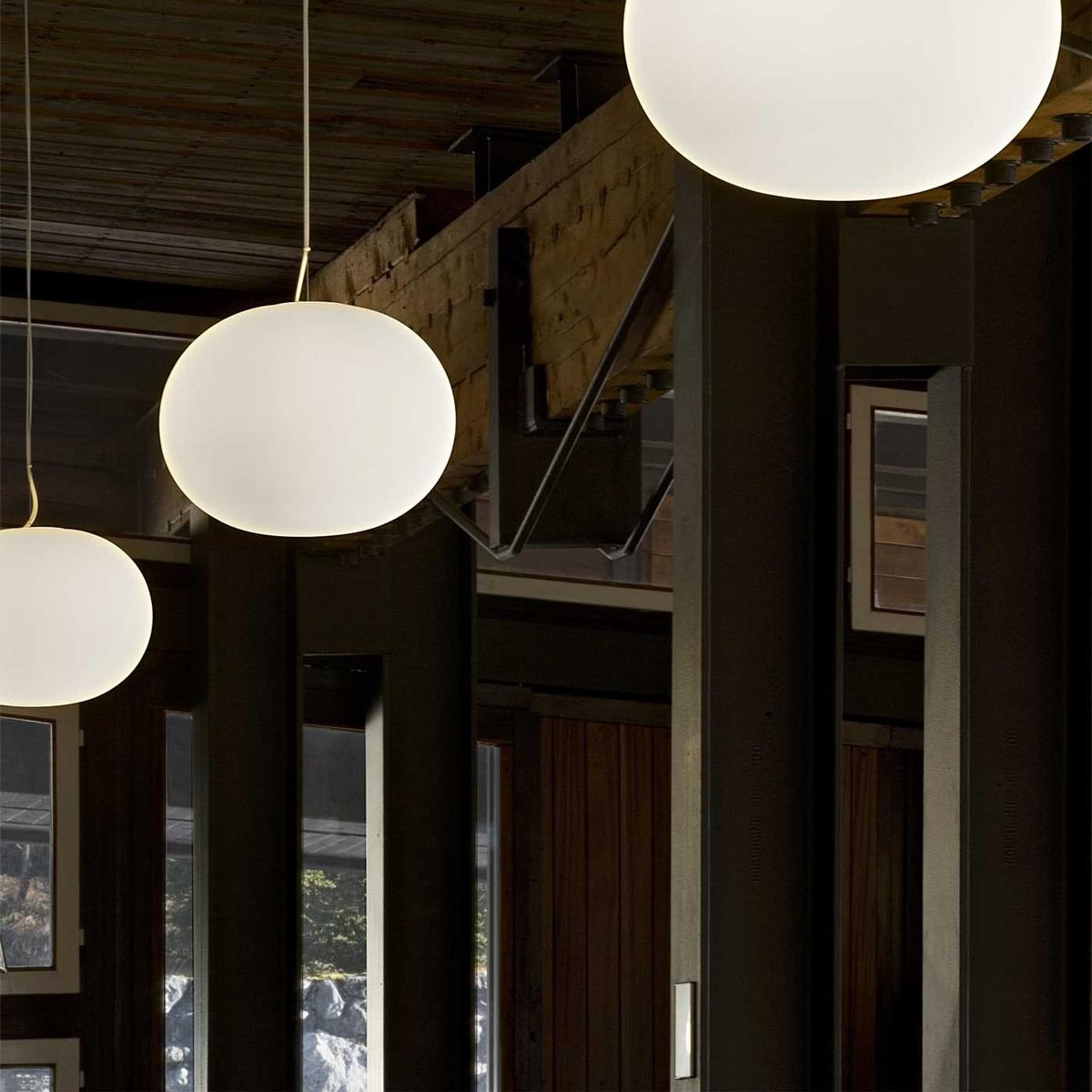 Lampada a sospensione moderna Jasper Morrison Sphere Glass Stainless Steel S1 per FLOS In condizioni Nuovo in vendita a Brooklyn, NY