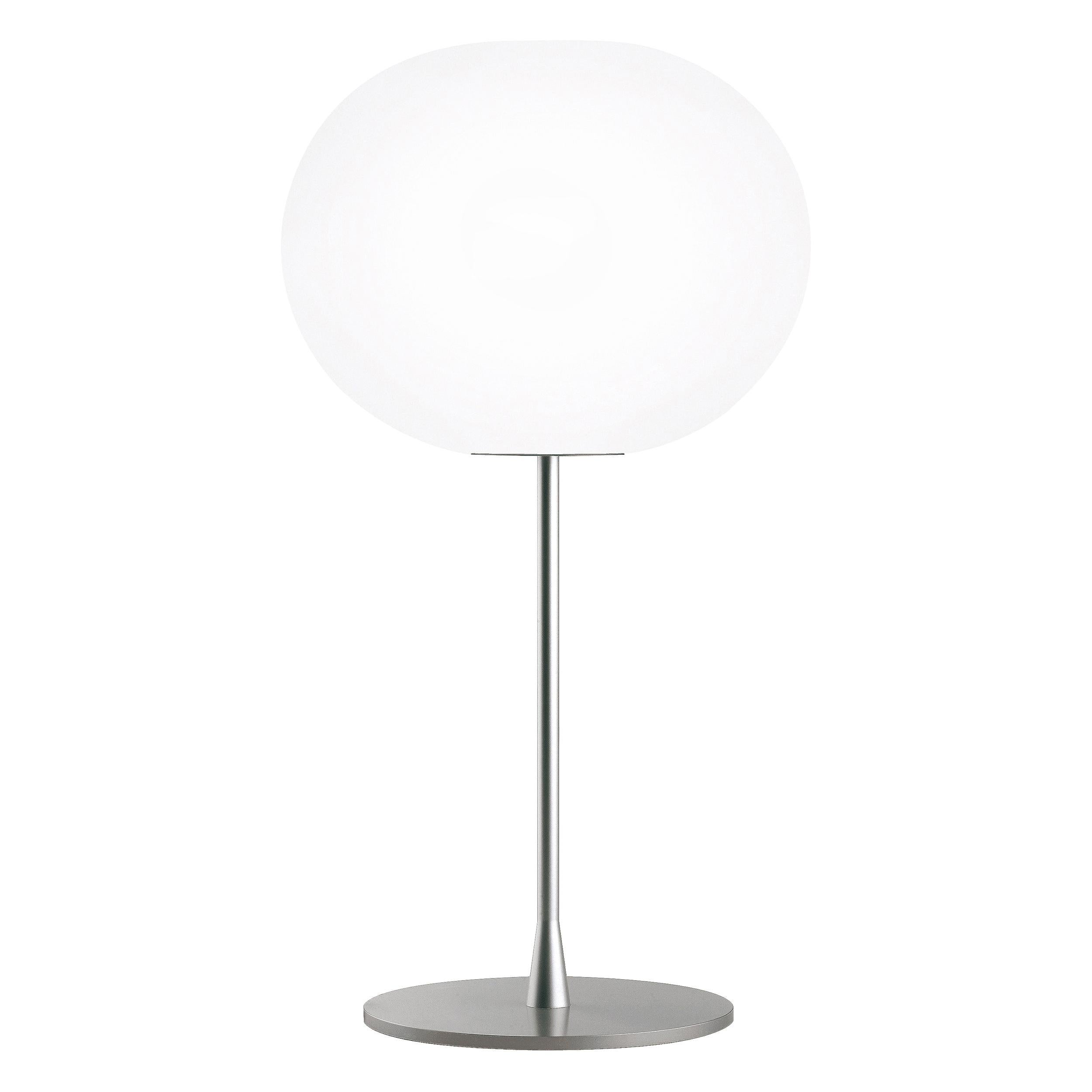 Lampada da tavolo moderna Jasper Morrison Sphere Glass Stainless Steel T1 per FLOS