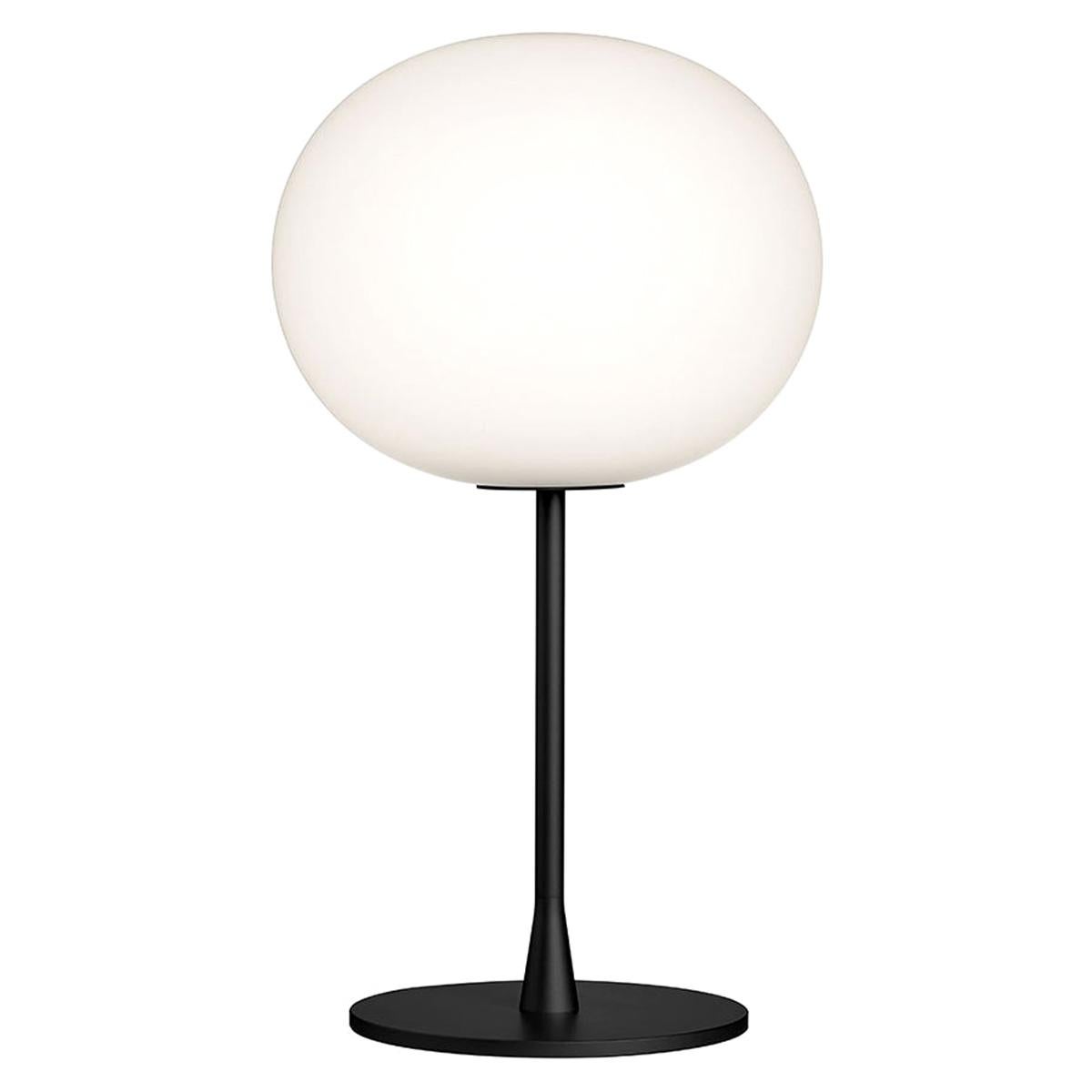 Lampe de bureau noire moderne et minimaliste Glo-Ball de Jasper Morrison pour FLOS, en stock en vente