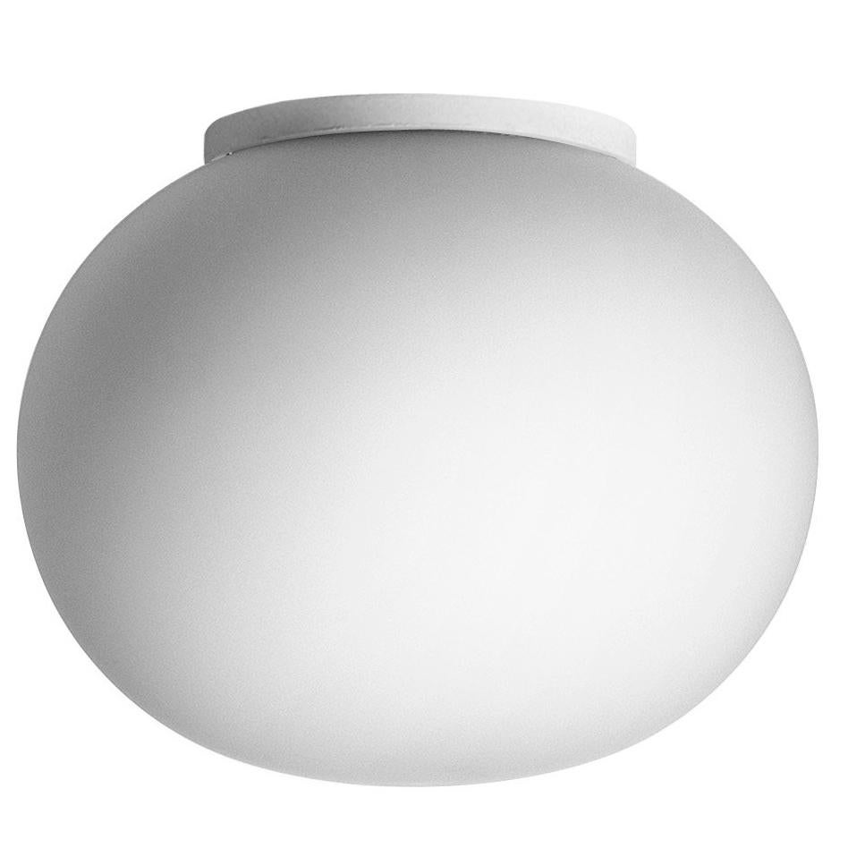 Jasper Morrison Modern Sphere Glass Stainless Steel Zero Ceiling Lamp for FLOS For Sale