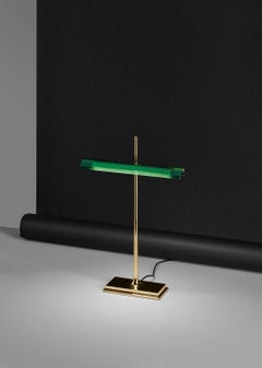 FLOS Goldman USB Table Lamp in Brass by Ron Gilad