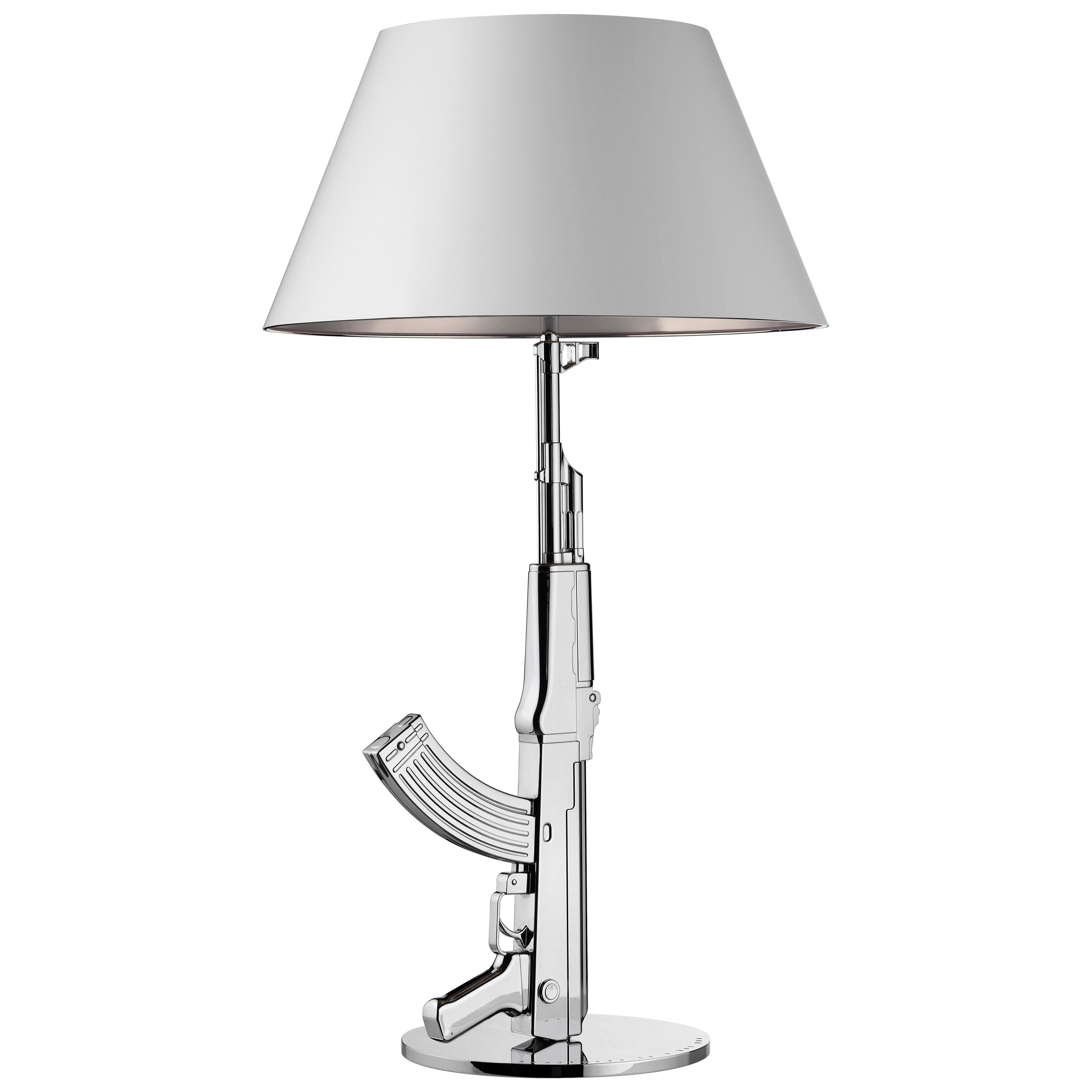 FLOS Guns Collection AK47 Table Lamp in Chrome by Philippe Starck