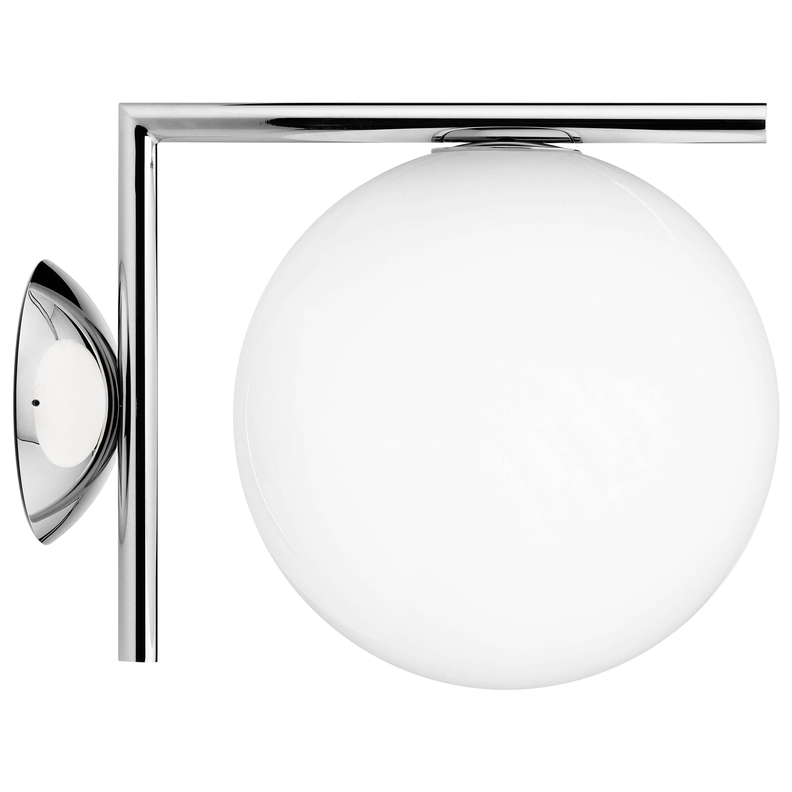 Michael Anastassiades IC1 Modern Chrome Steel & Glass Ceiling & Wall Lamp for FL For Sale