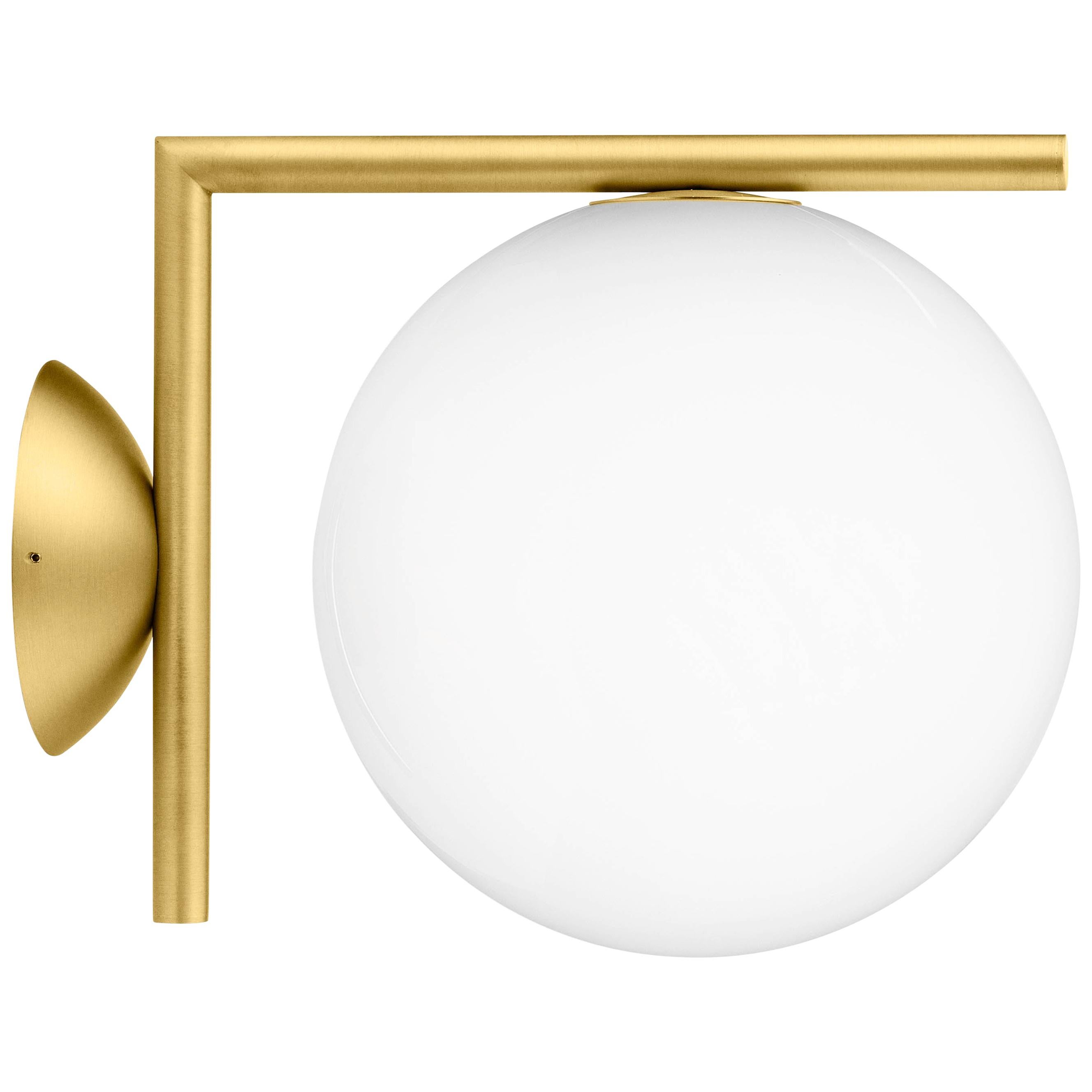 Michael Anastassiades IC1 Modern Brass & Glass Ceiling & Wall Sconce for FLOS