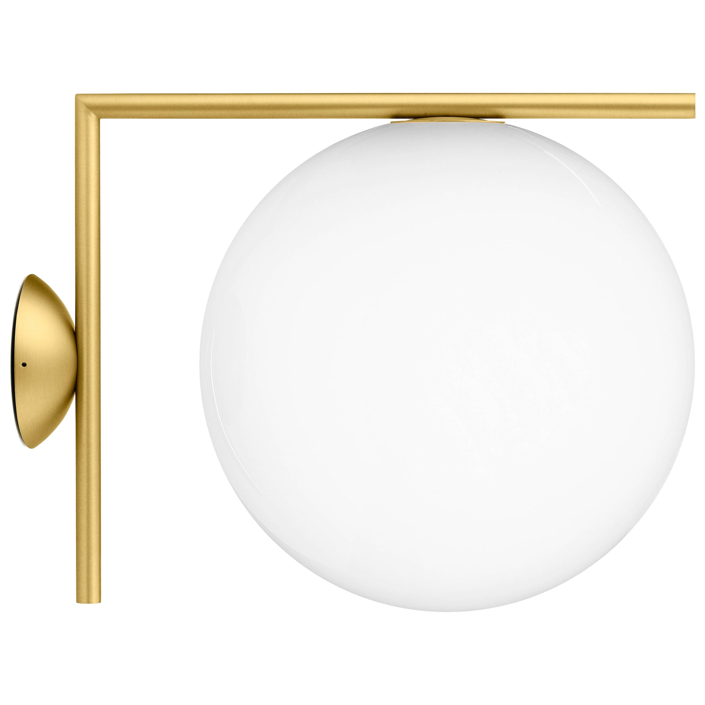 Michael Anastassiades IC2 Modern Brass & Glass Ceiling & Wall Sconce for FLOS For Sale
