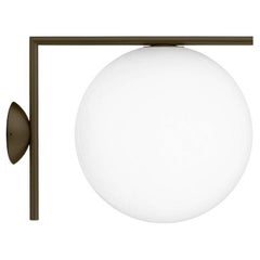 Flos IC Light Outdoor Large Wall Sconce in Deep Brown by Michael Anastassiades