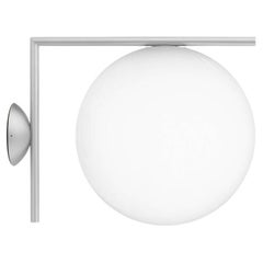 Flos IC Light Outdoor Large Wall Sconce in Stainless Steel by Michael Anastassia