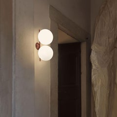Flos IC Lights C/W1 Double Ceiling/Wall Sconce in Burgundy by Michael