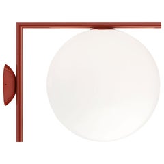Flos IC Lights C/W2 Ceiling/Wall Sconce in Burgundy by Michael Anastassiades