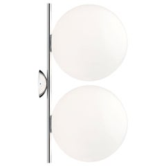 Flos IC Lights C/W2 Double Ceiling/Wall Sconce in Chrome by Michael