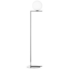 Michael Anastassiades Modern Floor lamp in Chrome Steel Base and Glass for FLOS
