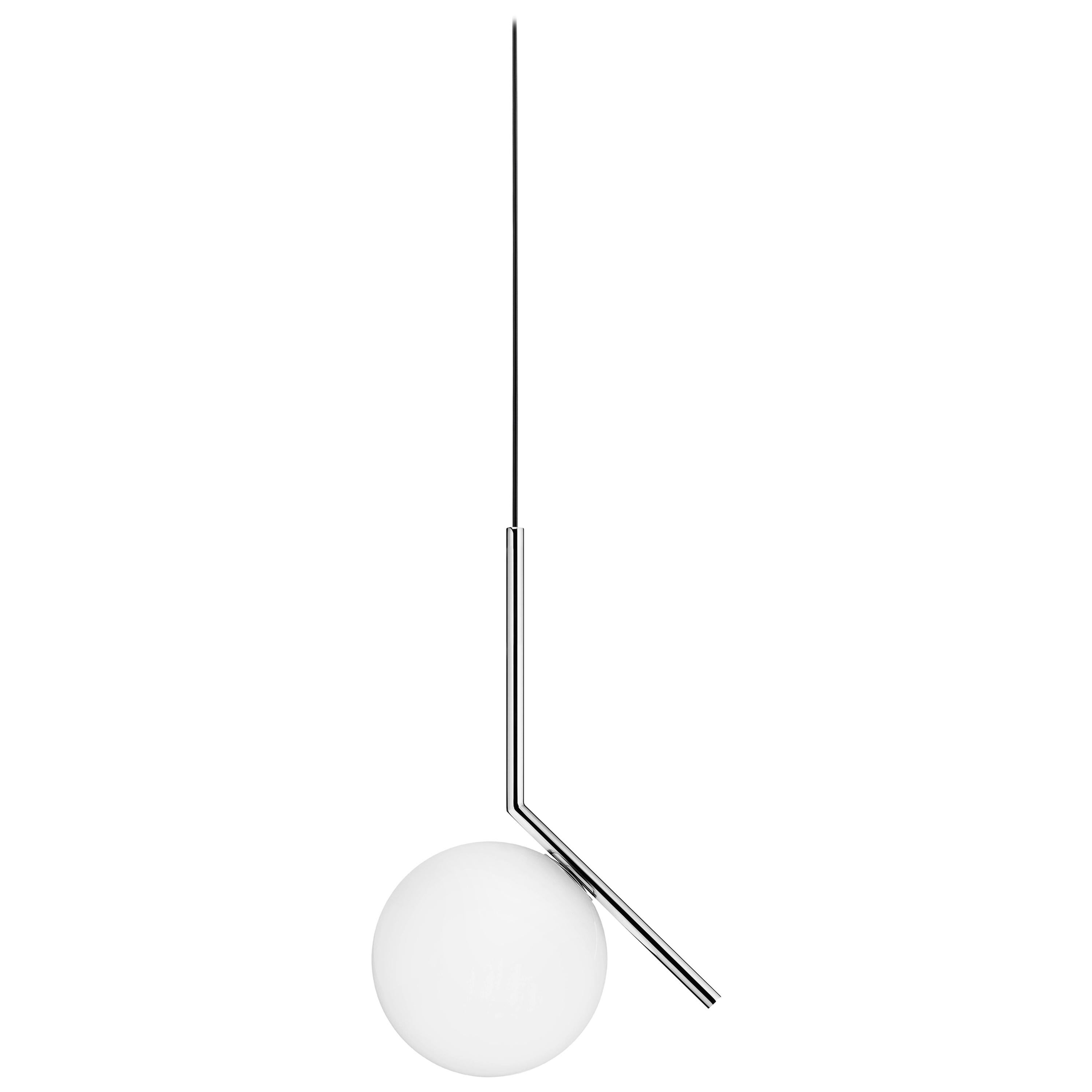 Michael Anastassiades Moderne minimalistische S1 Pendelleuchte aus Chrom und Glas für FLOS