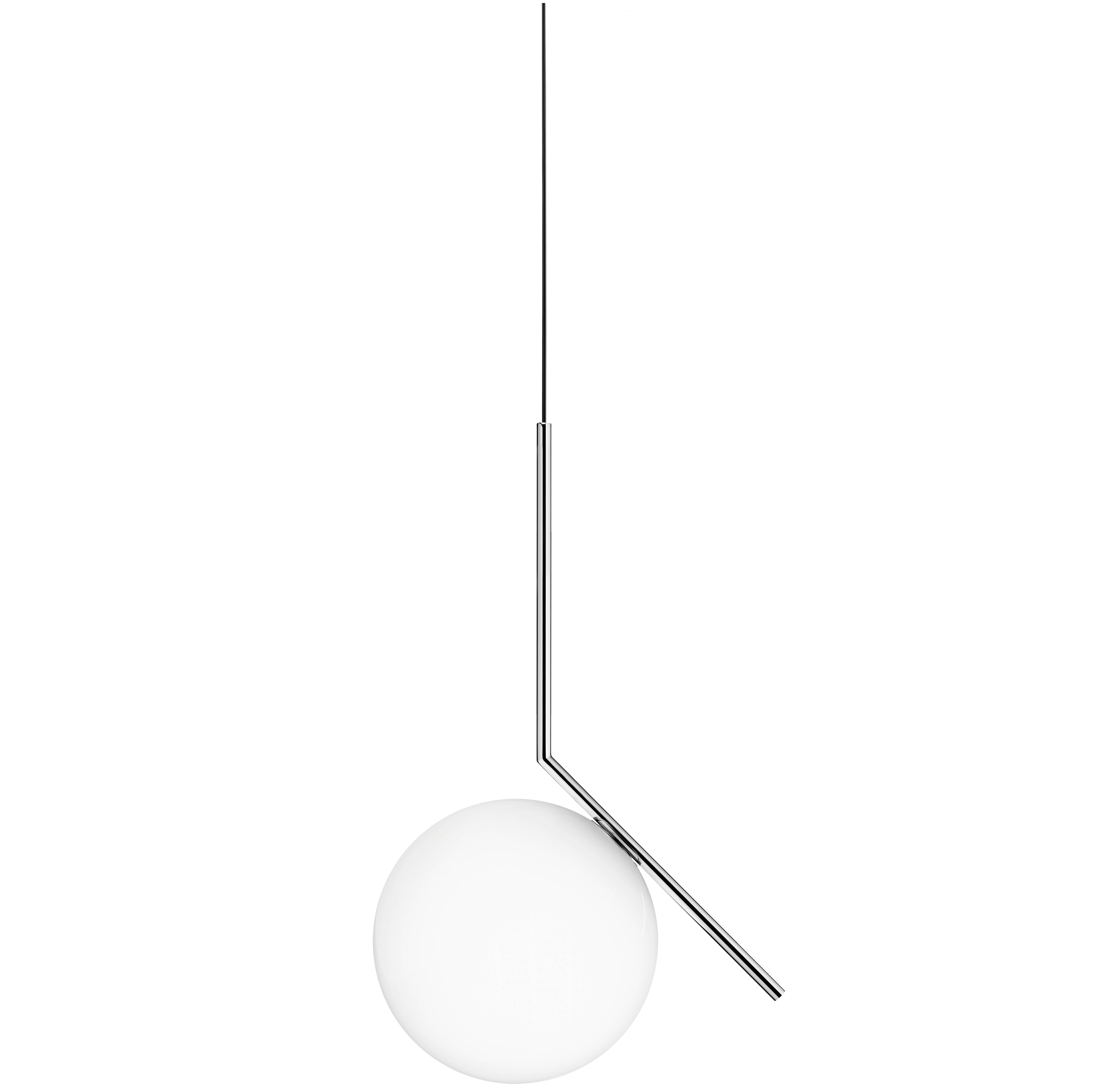 Michael Anastassiades Moderne minimalistische S2 Pendelleuchte aus Chrom und Glas für FLOS