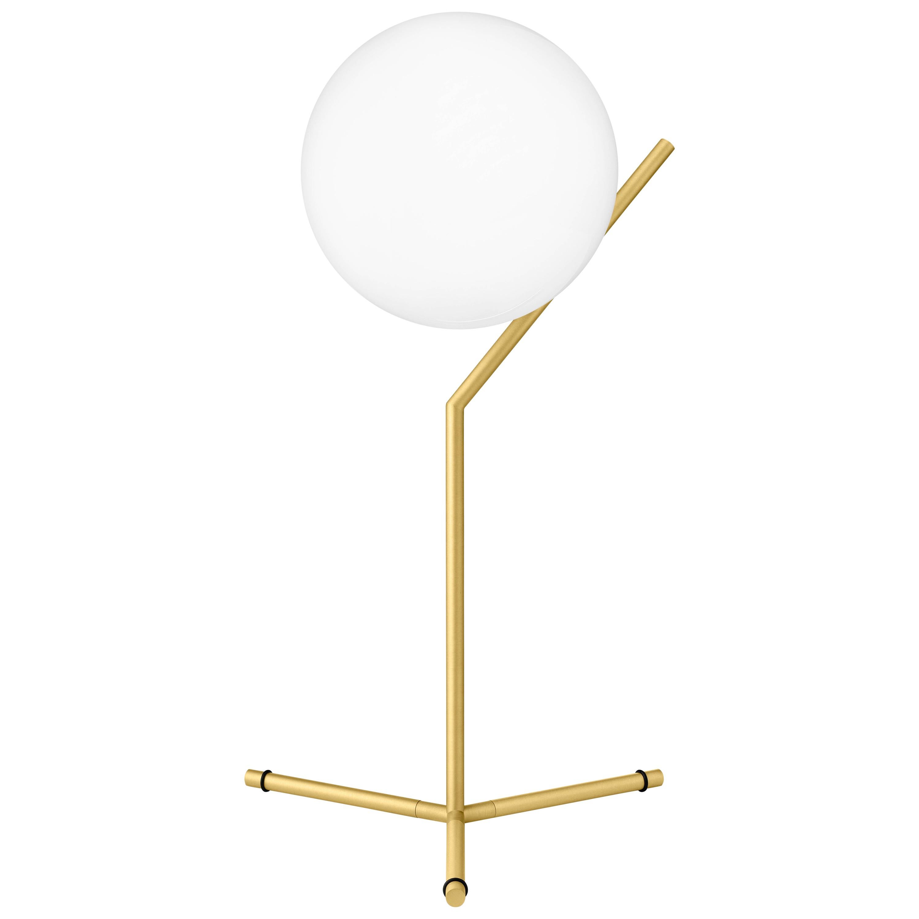 Michael Anastassiades Modern Minimalist Brass & Glass Table Desk Lamp for FLOS For Sale