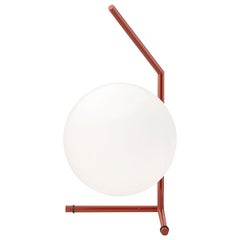 Flos IC Lights T1 Low Dimmable Table Lamp in Burgundy by Michael Anastassiades