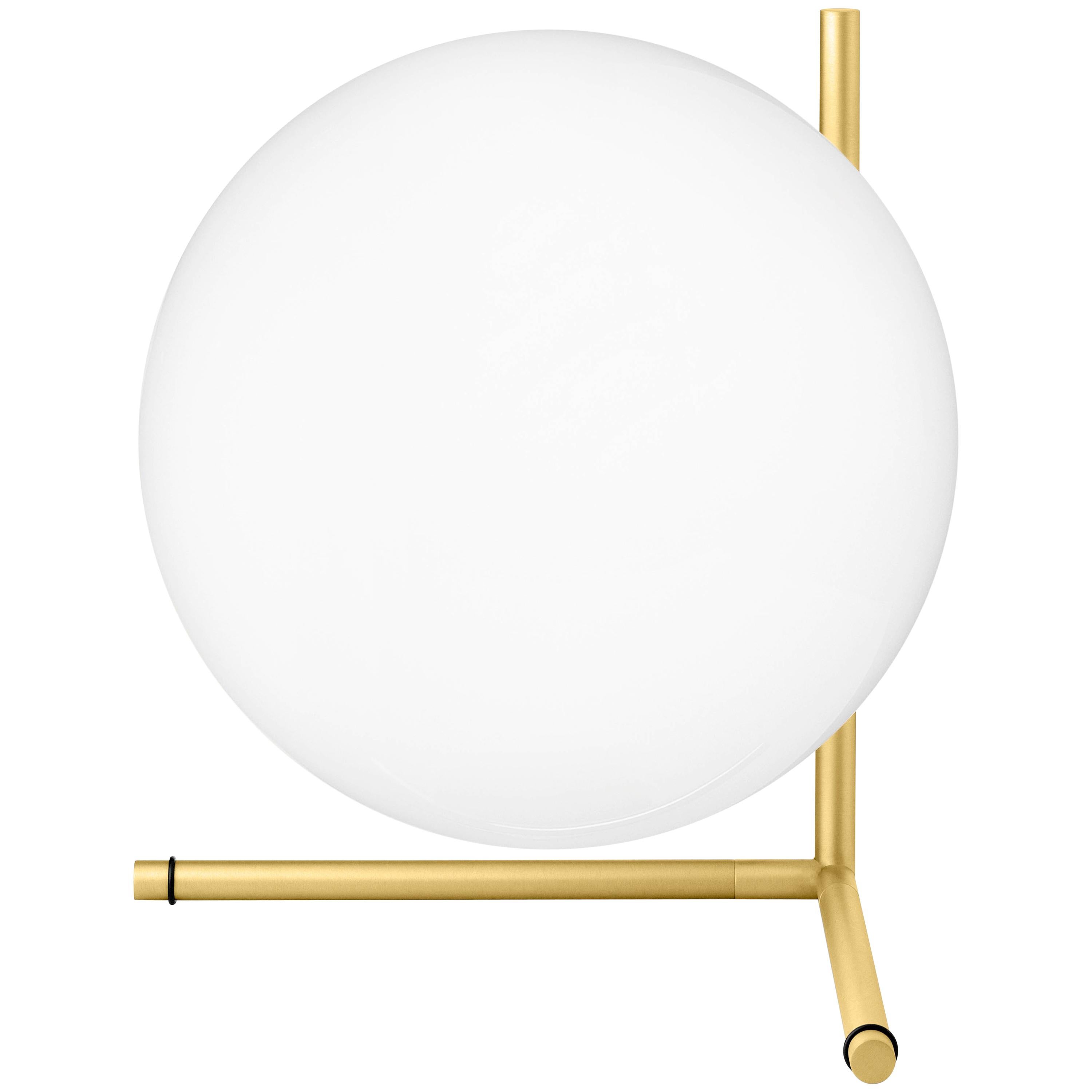 Lampe de bureau moderne minimaliste en laiton et verre Michael Anastassiades pour FLOS