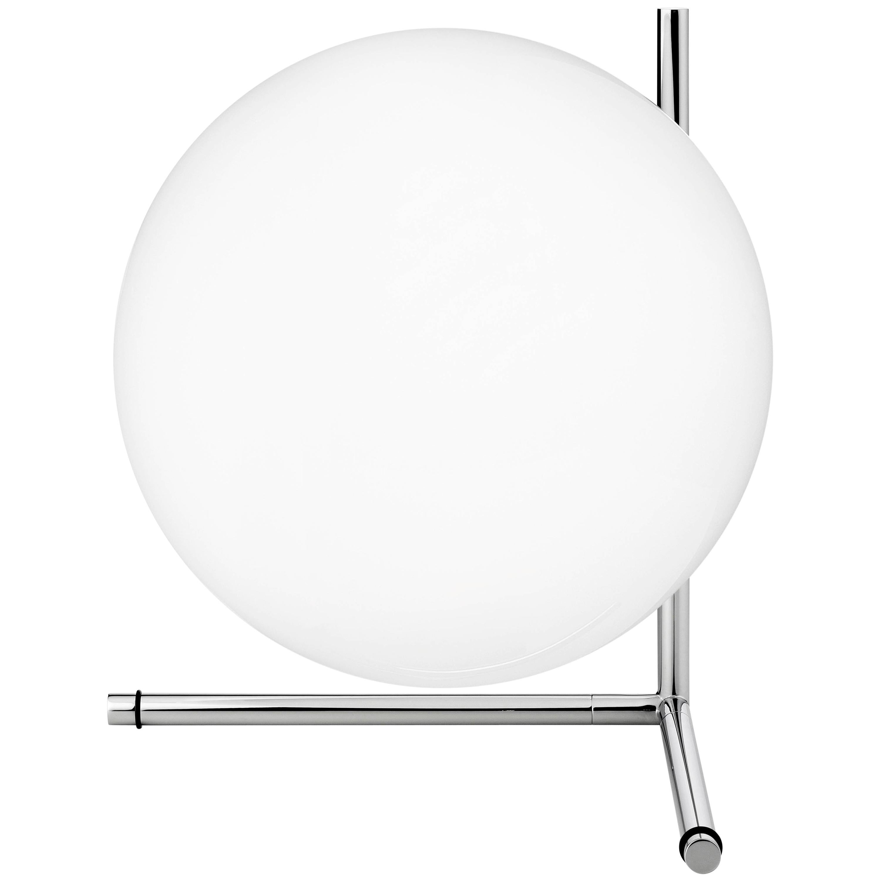 Michael Anastassiades Moderne minimalistische Tisch-Schreibtischlampe aus Chrom und Glas für FLOS im Angebot