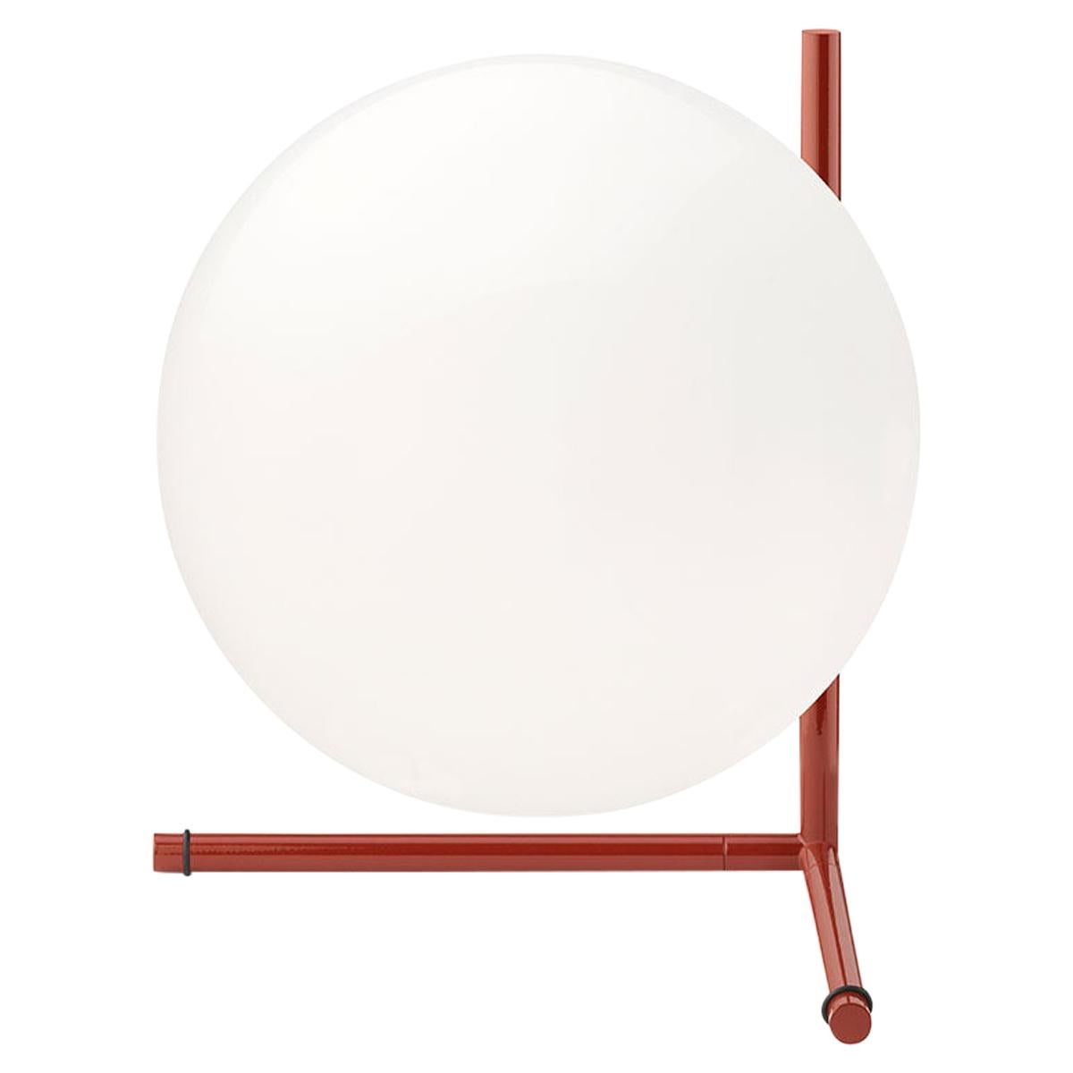 Flos IC Lights T2 Dimmable Table Lamp in Burgundy by Michael Anastassiades