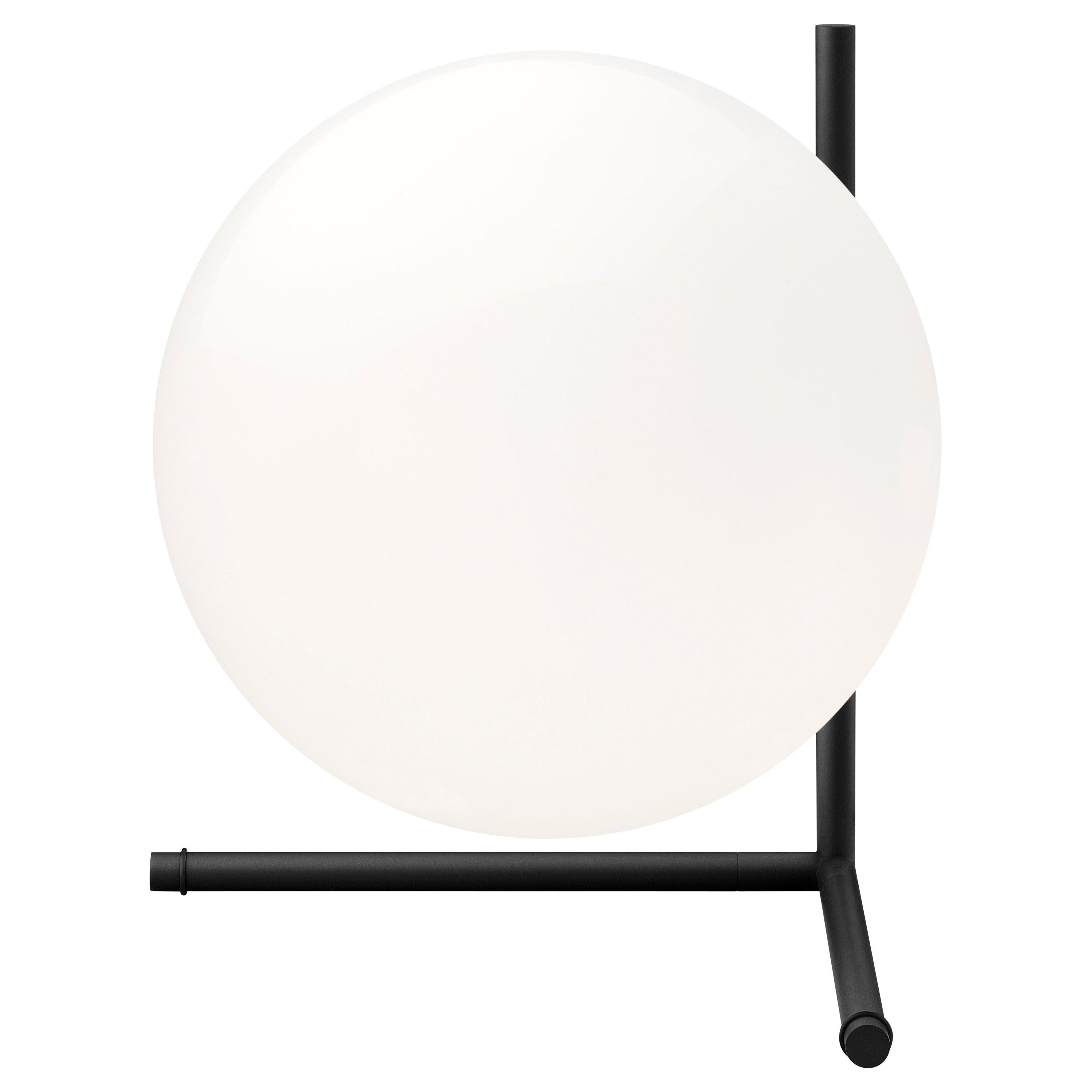 Michael Anastassiades Lampe de table moderne et minimaliste en noir & en verre pour FLOS