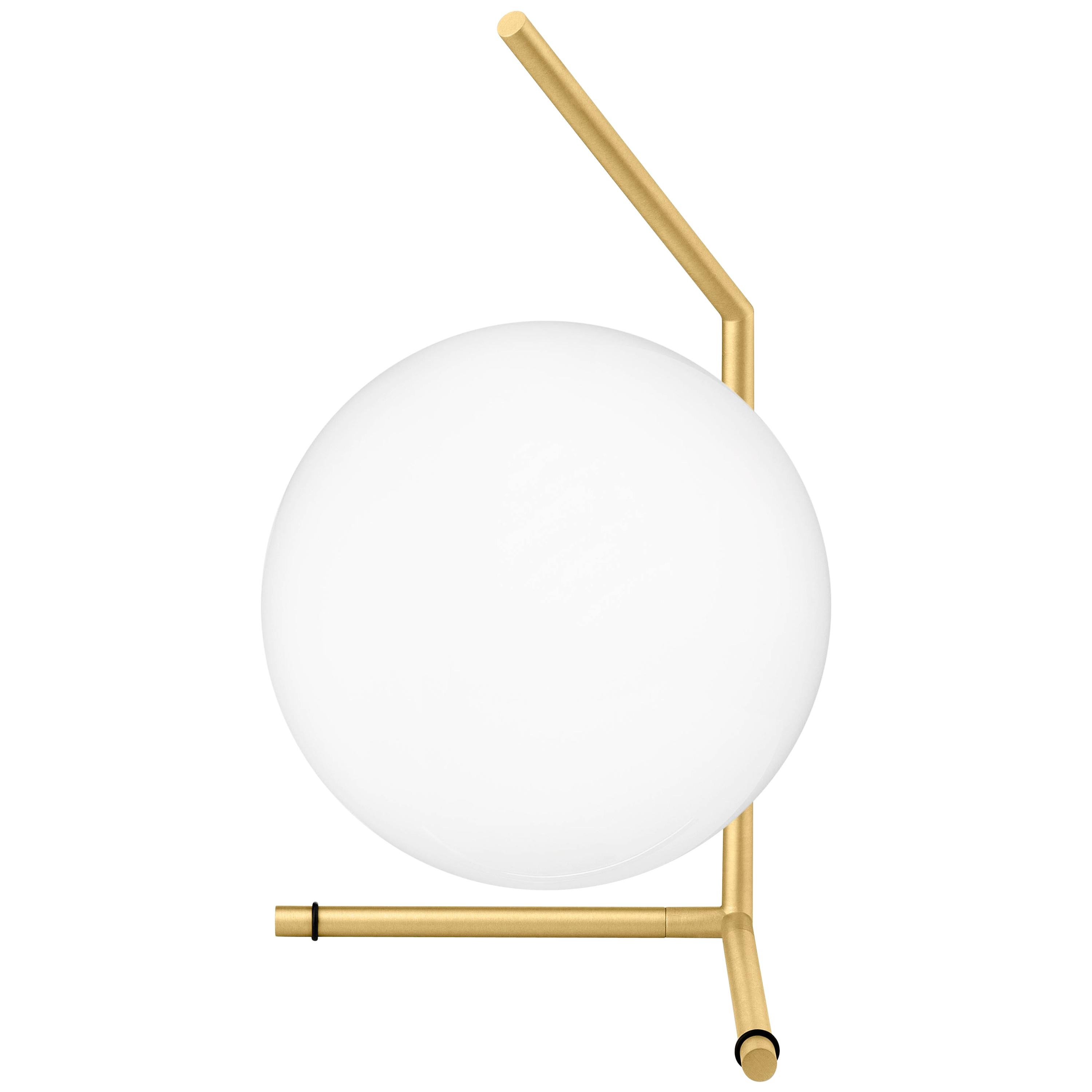 Michael Anastassiades Moderne minimalistische Tisch-Schreibtischlampe aus Messing und Glas für FLOS