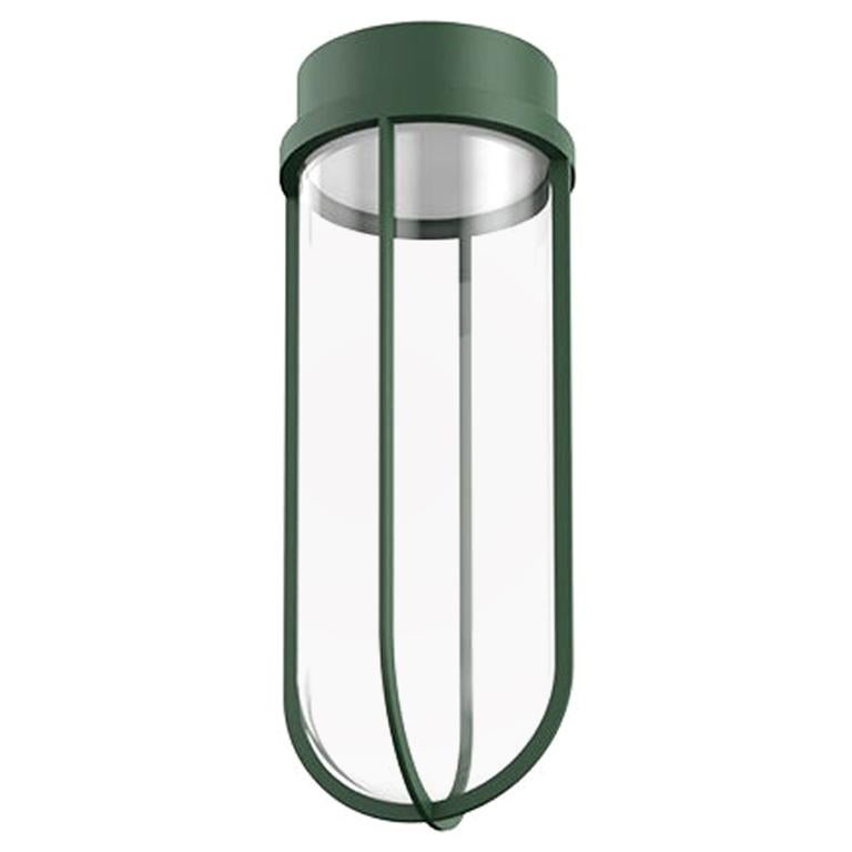Flos In Vitro 2700K 0-10V LED Ceiling Light in Forest Green by Philippe Starck For Sale