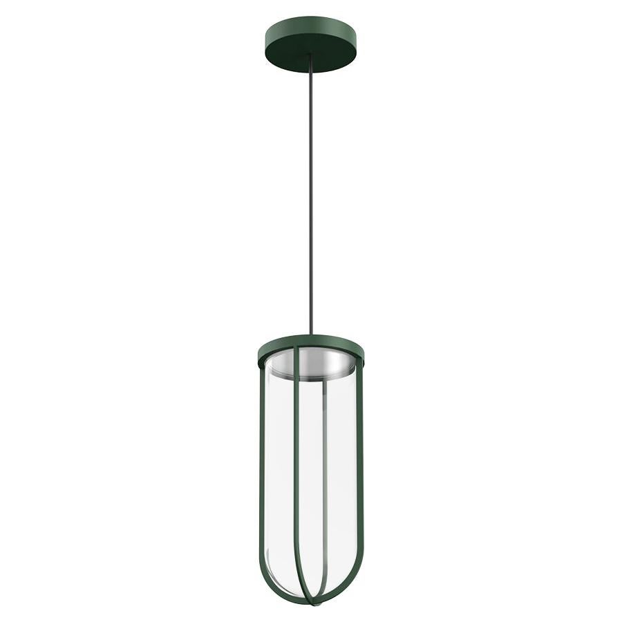 Flos In Vitro 2700K 0-10V LED Suspension Lamp in Forest Green by Philippe Starck