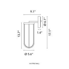 Flos In Vitro 2700K 0-10V LED-Wandleuchter in Waldgrün von Philippe Starck
