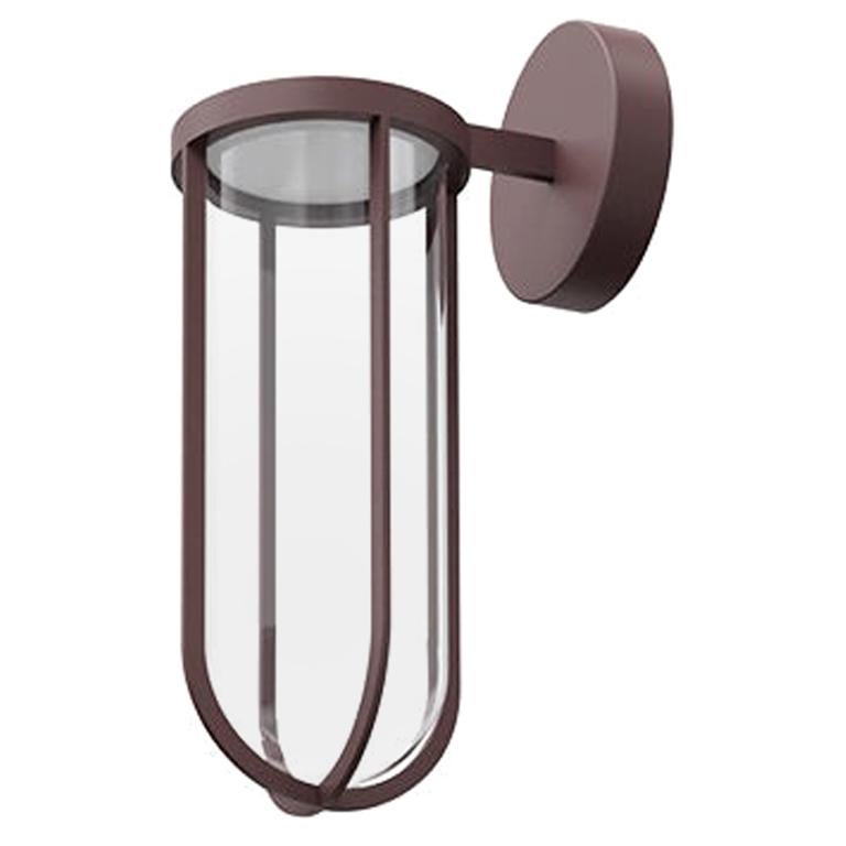 Flos In Vitro 2700K Non Dimmable LED Wall Scone in Deep Brown by Philippe Starck For Sale