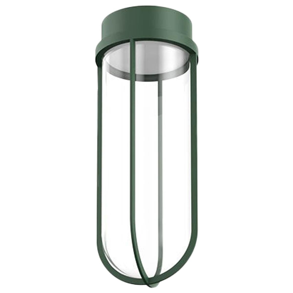 Flos In Vitro 3000K 0-10V LED Ceiling Light in Forest Green by Philippe Starck For Sale