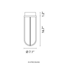 Flos In Vitro 3000K 0-10V LED Ceiling Light in Terracotta by Philippe Starck