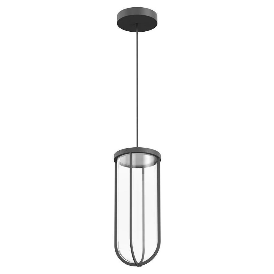 Flos In Vitro 3000K 0-10V LED Suspension Lamp in Anthracite by Philippe Starck For Sale
