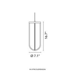 Flos In Vitro 3000K 0-10V LED Suspension Lamp in Deep Brown by Philippe Starck