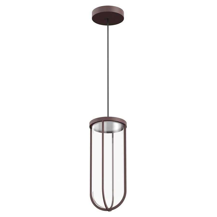 Flos In Vitro 3000K 0-10V LED Suspension Lamp in Deep Brown by Philippe Starck For Sale