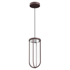 Flos In Vitro 3000K 0-10V LED Suspension Lamp in Deep Brown by Philippe Starck