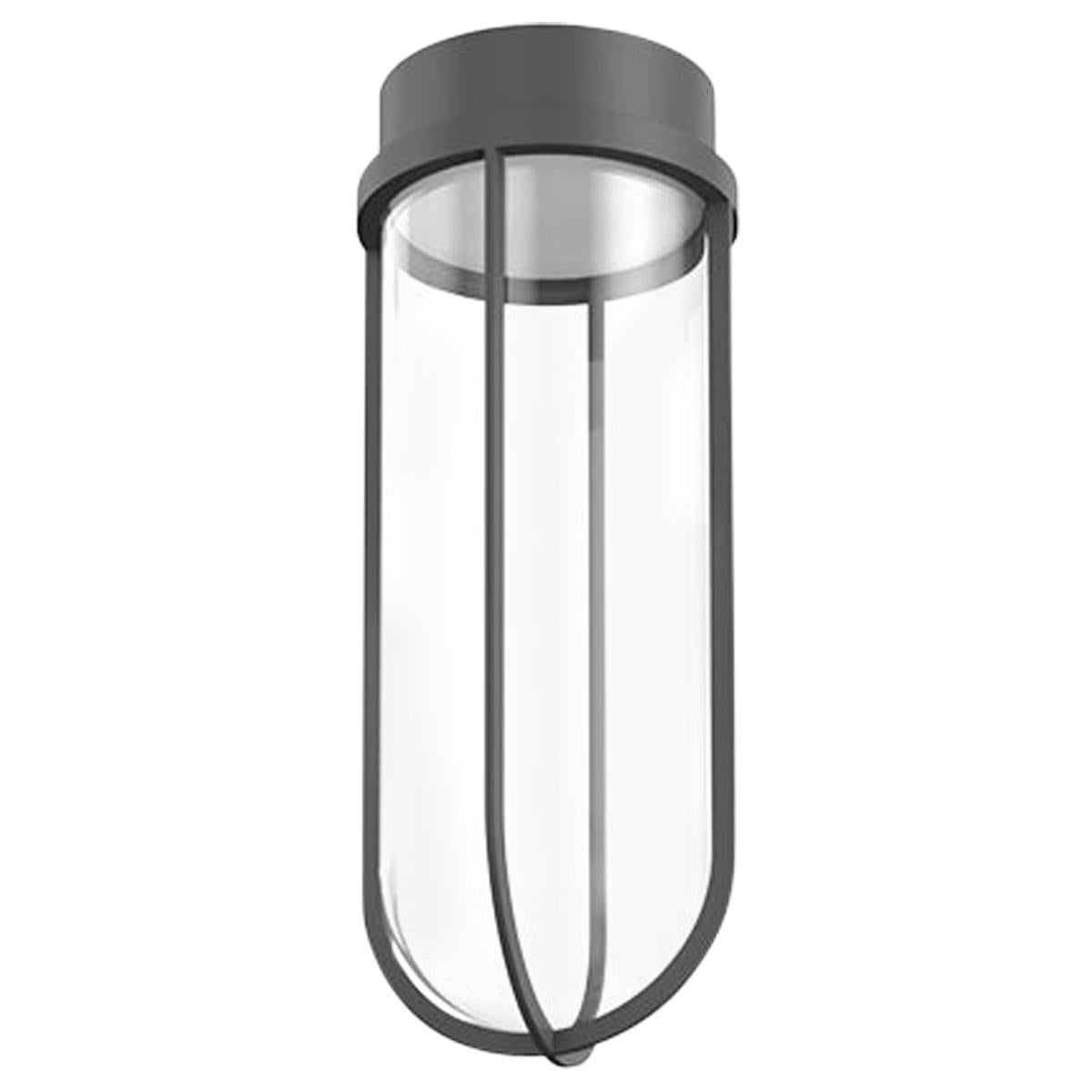 Flos In Vitro 3000K LED Ceiling Light in Anthracite by Philippe Starck For Sale