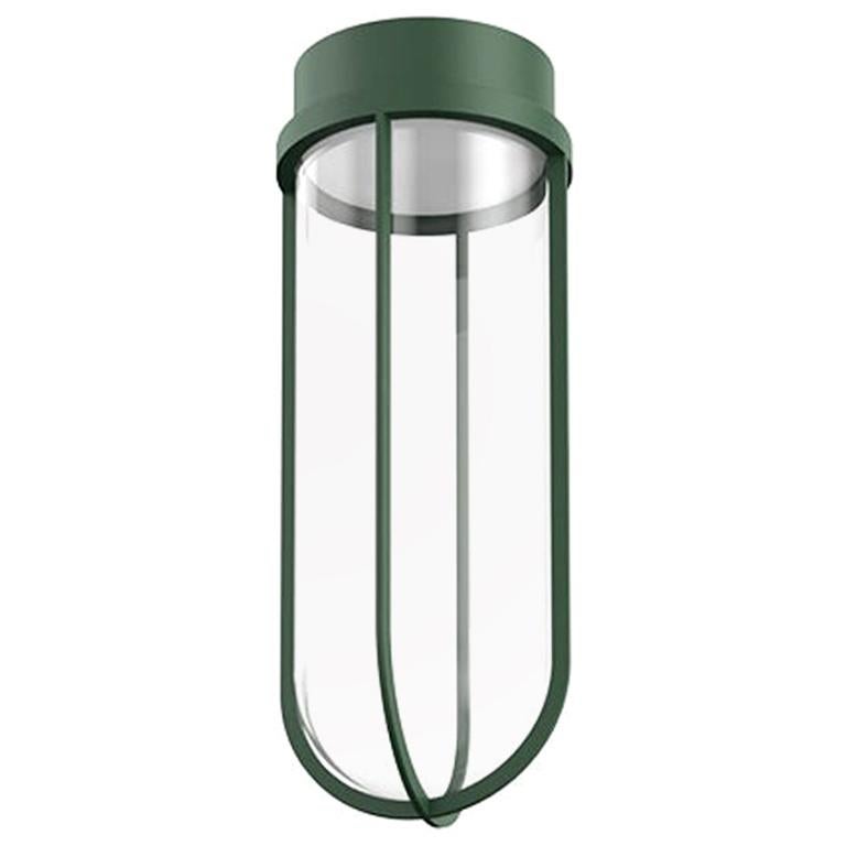 Flos In Vitro 3000K LED Ceiling Light in Forest Green by Philippe Starck For Sale
