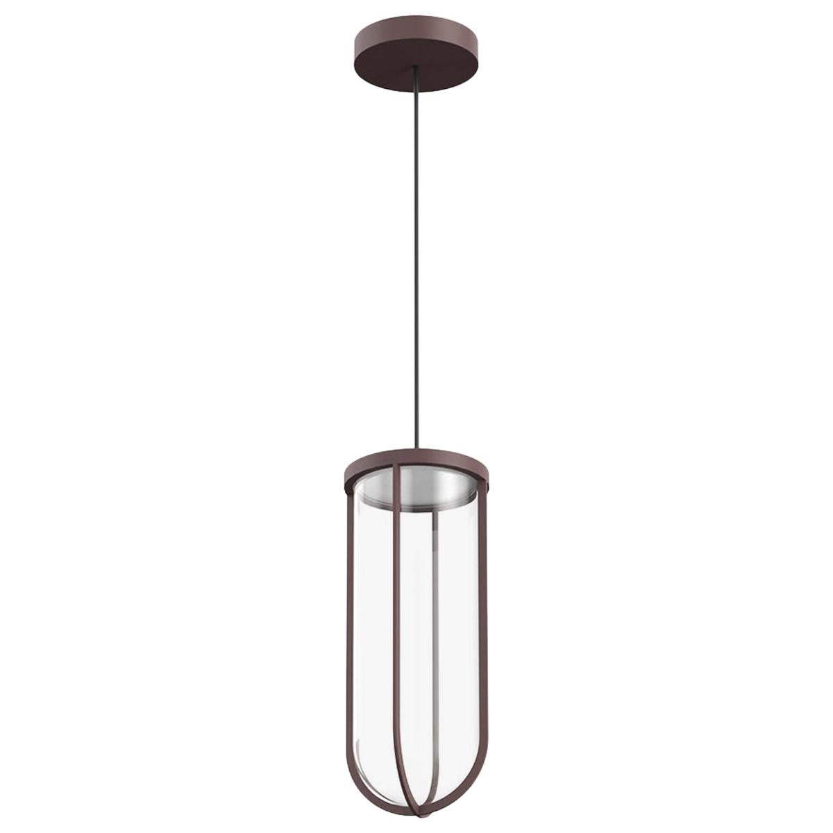 Flos In Vitro 3000K LED Suspension Lamp in Deep Brown by Philippe Starck For Sale